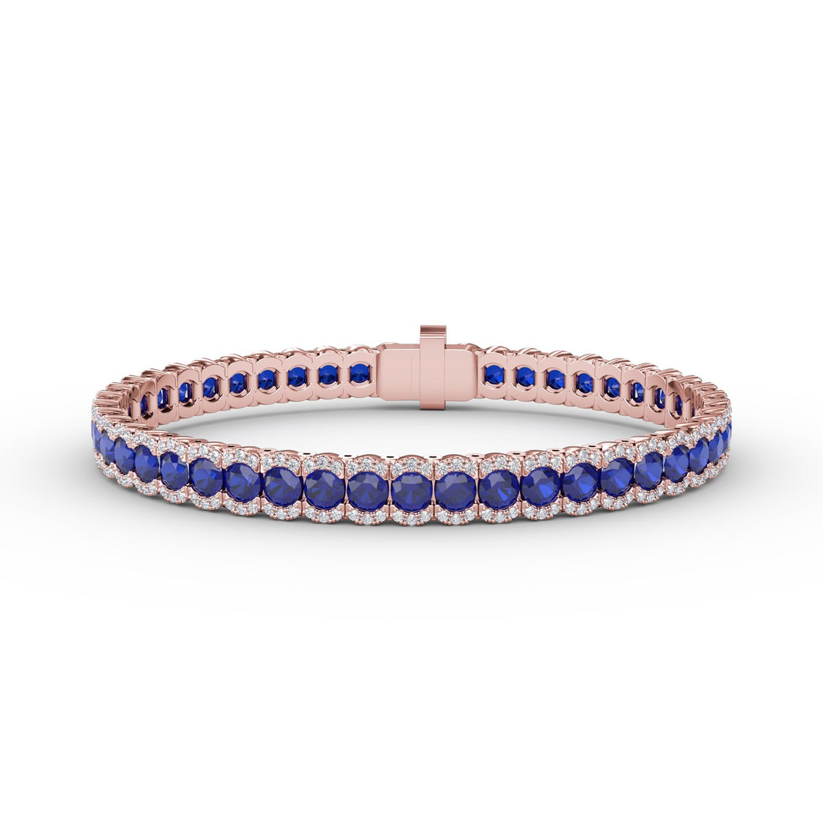 Brilliant in Blue Sapphire and Diamond Bracelet