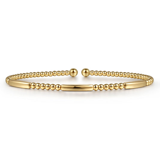 14K Yellow Gold Bujukan Open Bangle