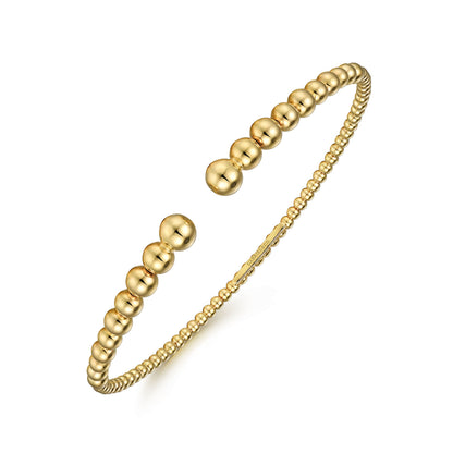 14K Yellow Gold Bujukan Open Bangle