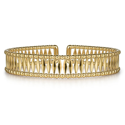 14K Yellow Gold Bujukan Cuff Bracelet