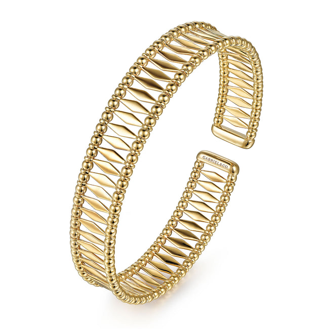 14K Yellow Gold Bujukan Cuff Bracelet