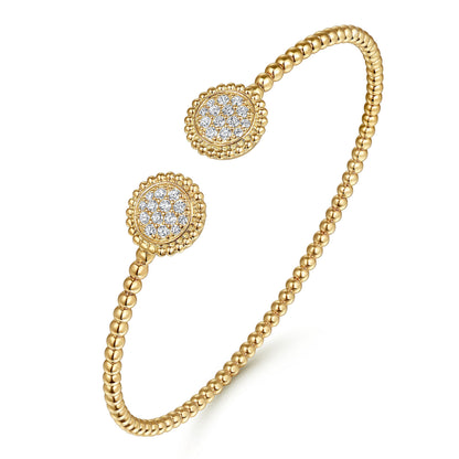 14K Yellow Gold Diamond Pavé Bujukan Bangle