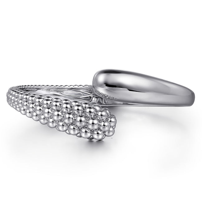 925 Sterling Silver Pavé Bujukan Bypass Bangle