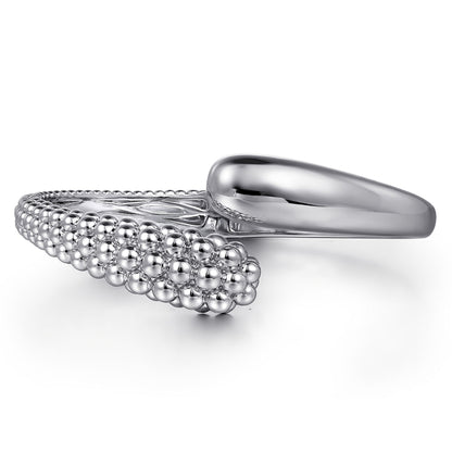 925 Sterling Silver Pavé Bujukan Bypass Bangle