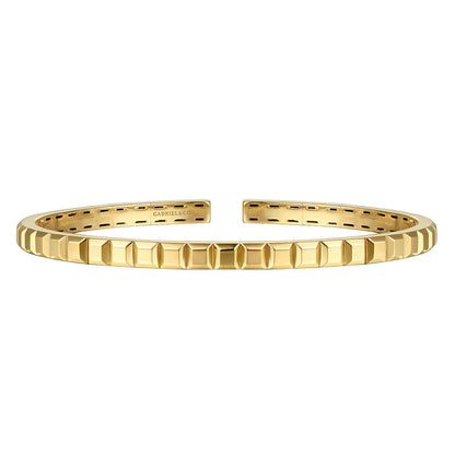 14K Yellow Plain Gold Split Bangle Bracelet