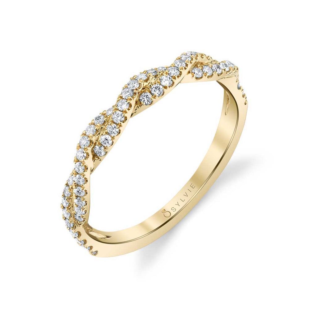 Sylvie Round Cut Spiral Diamond Wedding Ring - Leanna