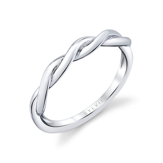 Sylvie High Polish Spiral Wedding Ring - Yasmine