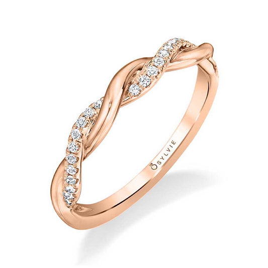 Sylvie Modern Spiral Wedding Band -Yasmine