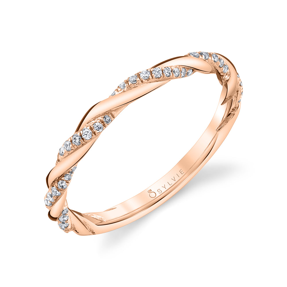 Sylvie Spiral Diamond Wedding Band - Jolie