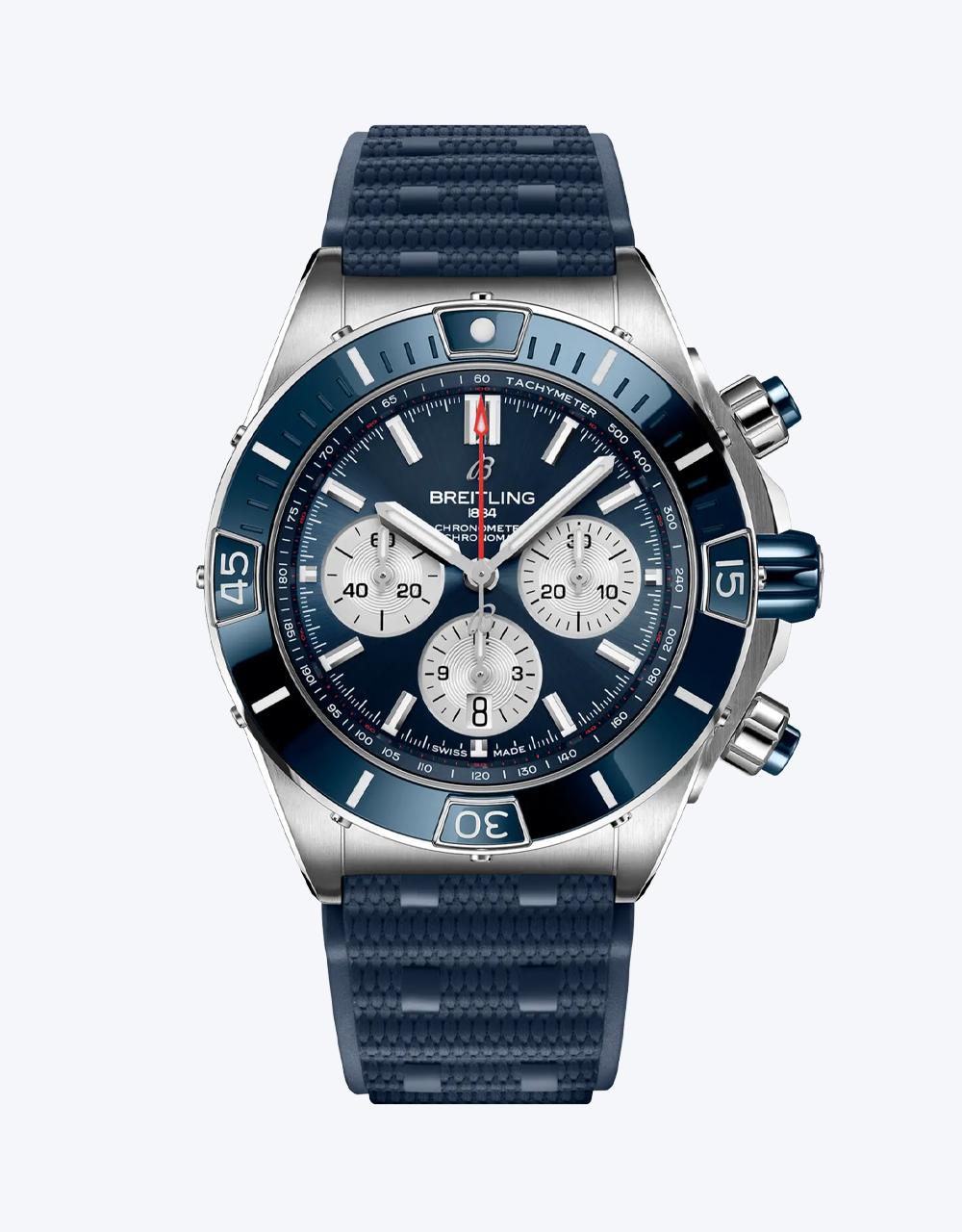 Blue Breitling Chronomat watch