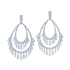 Legacy Flamenco Earrings with Diamonds in 18K White Gold