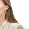 Starry Night Hoop Earrings with Diamonds in 18K White Gold