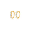 Starry Night Petite Hoop Earrings with Diamonds in 18k Yellow Gold