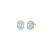 Sunburst Earrings with Diamonds in 18k Yellow Gold
