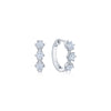 Starry Night Hoop Medium Earrings with Diamonds in 18k White Gold