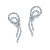 Ribbon Diamond Earrings in Platinum