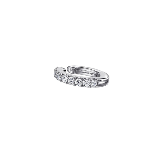 14K White Gold Diamond Cuff Earring