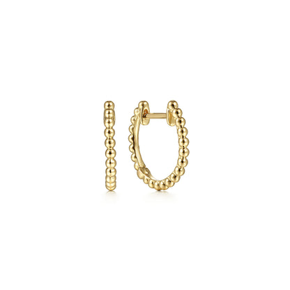 14K Yellow Gold Bujukan Huggie Earrings