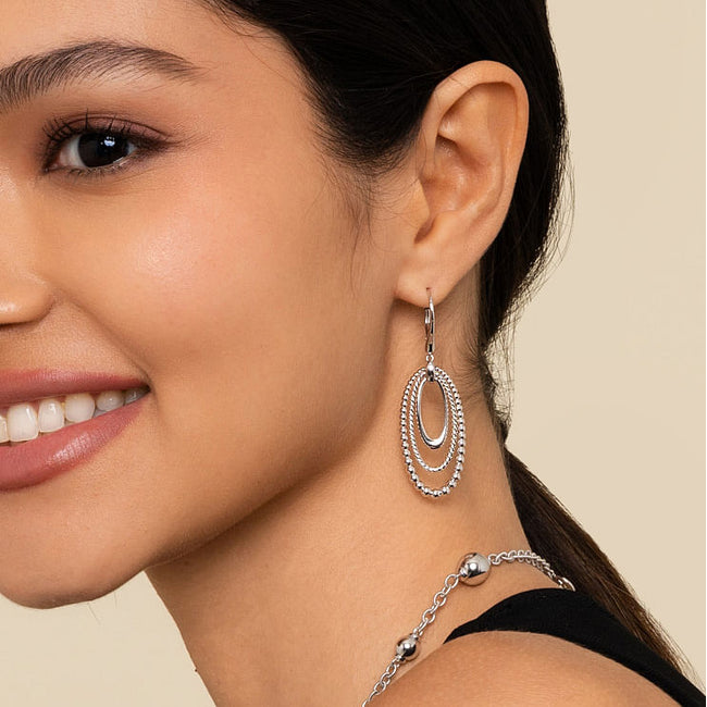 925 Sterling Silver Bujukan and Rope Drop Earrings
