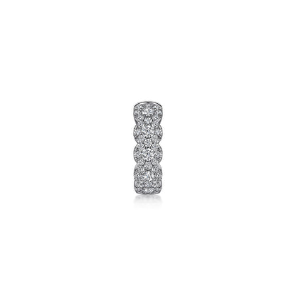 14K White Gold 13mm Diamond Earcuff Earring