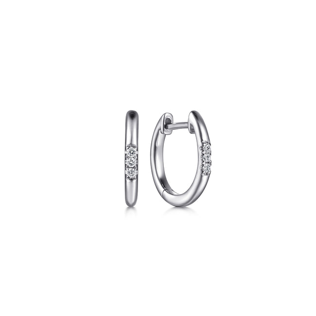 Sterling Silver Diamond Hughie Earrings