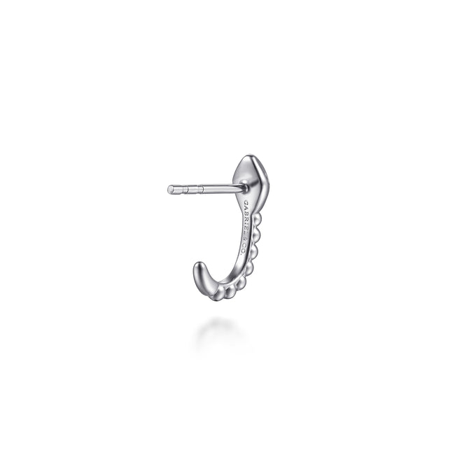 925 Sterling Silver Snake Bujukan Ruby J Hoop Stud Earrings