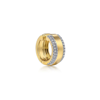 14K Yellow Gold Single Diamond Ear Cuff