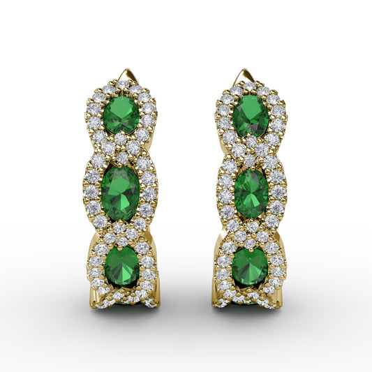 Curb Link Hoop Earrings