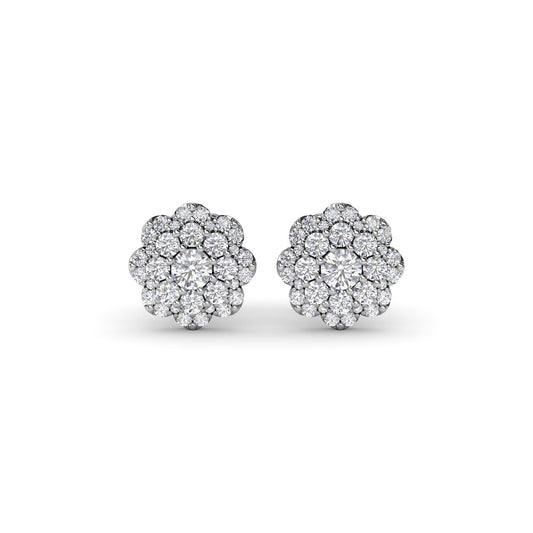 Magnolia Diamond Stud Earrings