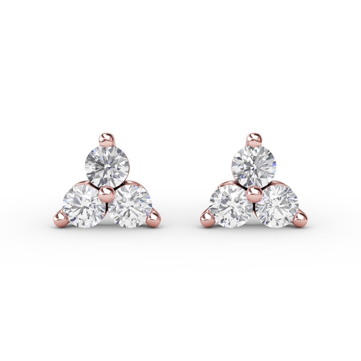 Empire Diamond Stud Cluster Earrings