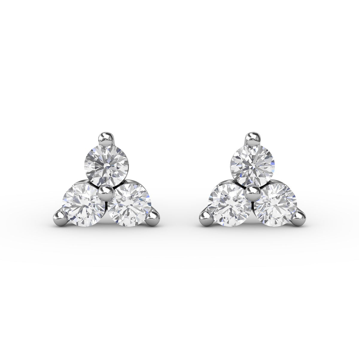 Empire Diamond Stud Cluster Earrings