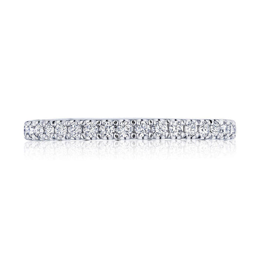 French Pavé Diamond Wedding Band - 2mm