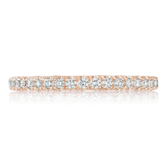 French Pavé Diamond Wedding Band - 2mm