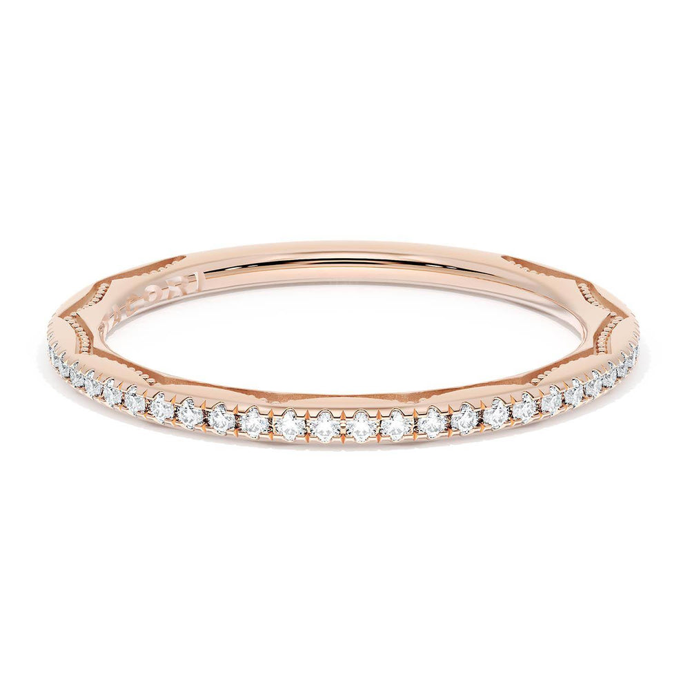 French Pavé Diamond Wedding Band, 1.70mm