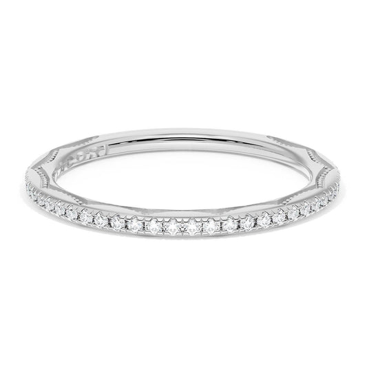 French Pavé Diamond Wedding Band, 1.70mm
