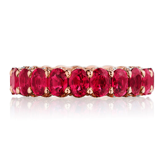 Oval Cut Ruby Eternity Band