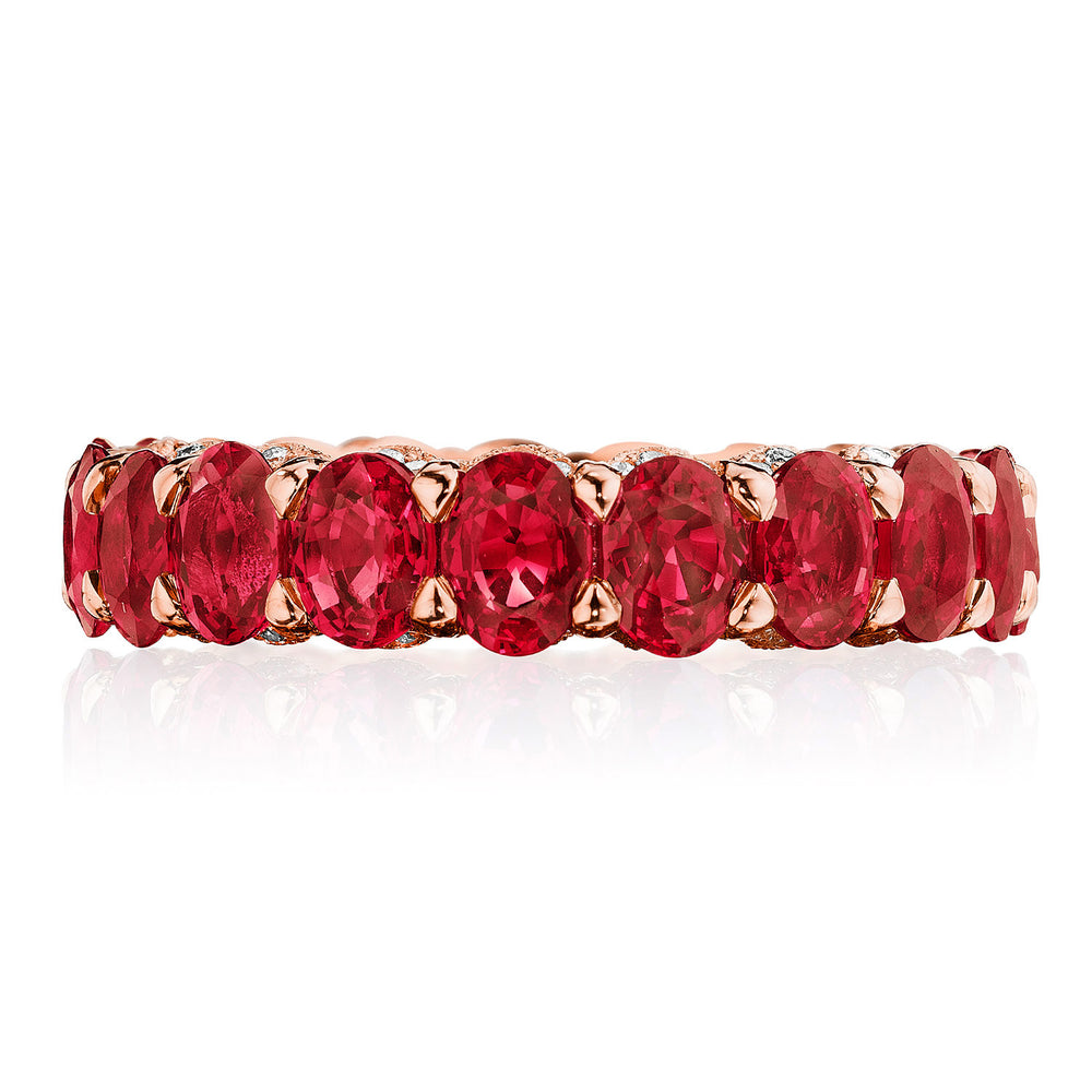 Oval Cut Ruby Eternity Band
