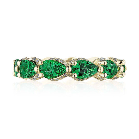 Marquise Cut Emerald Eternity Band