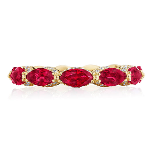 Marquise Cut Ruby Eternity Band