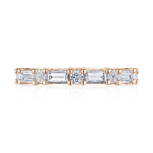 Baguette and Round Diamond Eternity Band