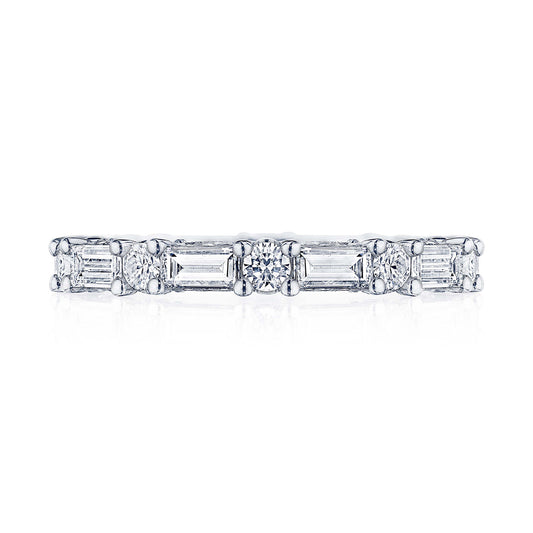 Baguette and Round Diamond Eternity Band