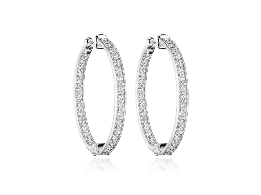 30MM FELICITY DIAMOND HOOP