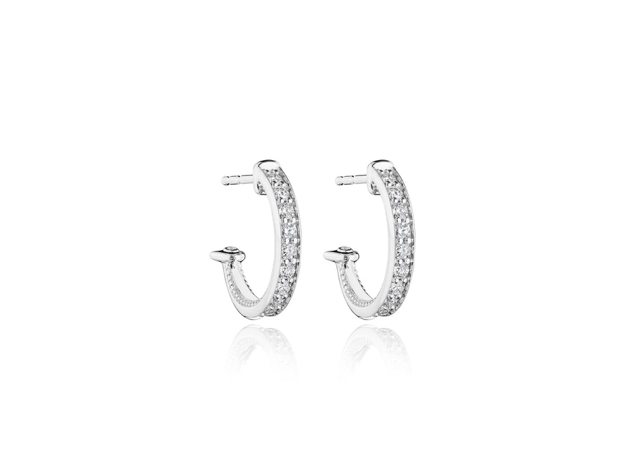 15MM FELICITY POST DIAMOND HOOP