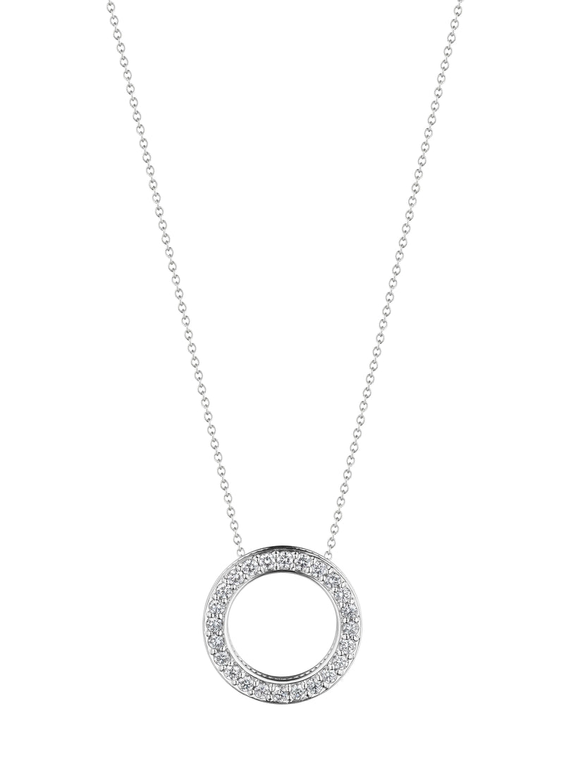 BEADED DIAMOND CIRCLE PENDANT