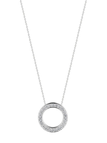 BEADED DIAMOND CIRCLE PENDANT