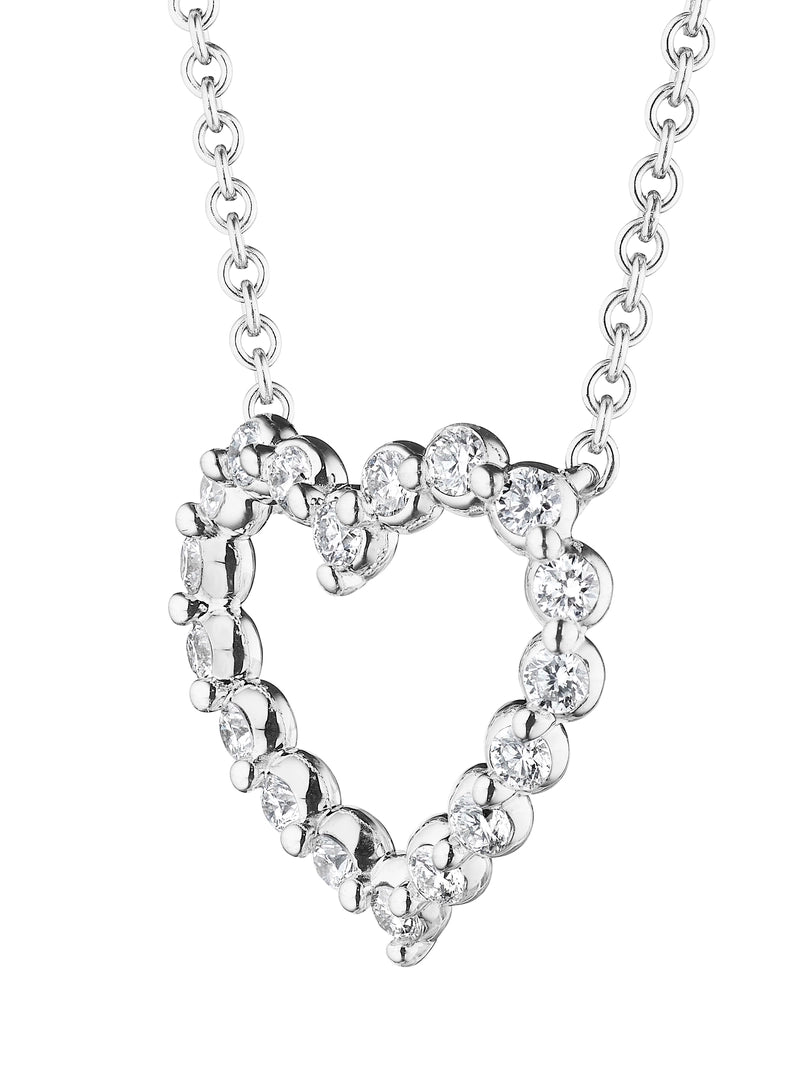 MEDIUM DIAMOND HEART PENDANT