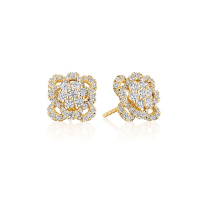 FLORET CLUSTER DIAMOND STUD