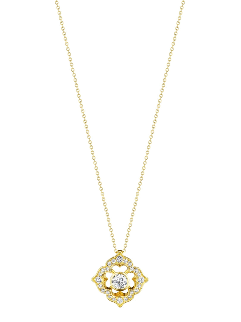 VICTORIAN DIAMOND PENDANT WITH DIAMOND CENTER