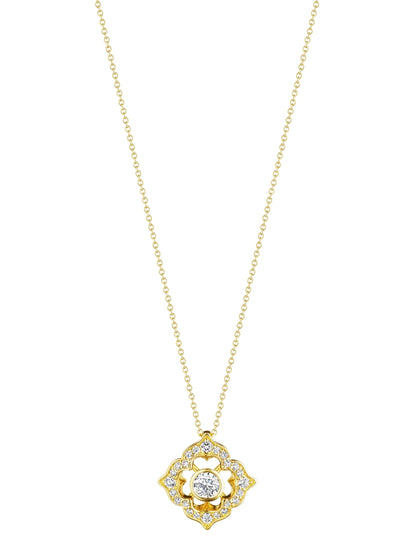 VICTORIAN DIAMOND PENDANT WITH DIAMOND CENTER