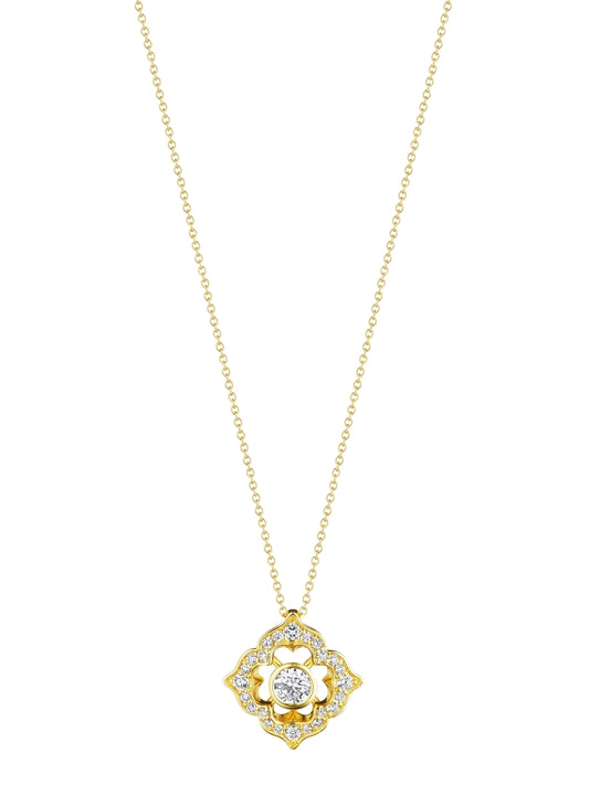 VICTORIAN DIAMOND PENDANT WITH DIAMOND CENTER